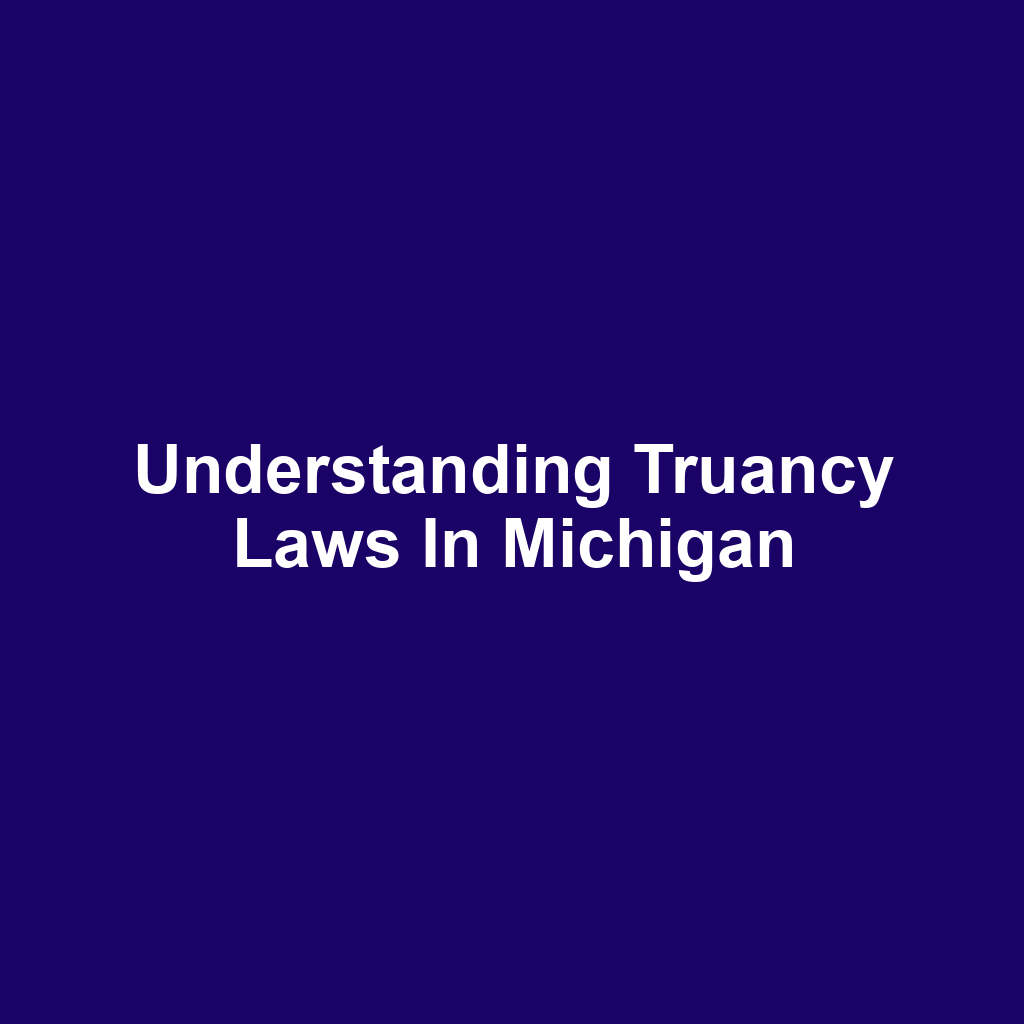 Understanding Truancy Laws in Michigan