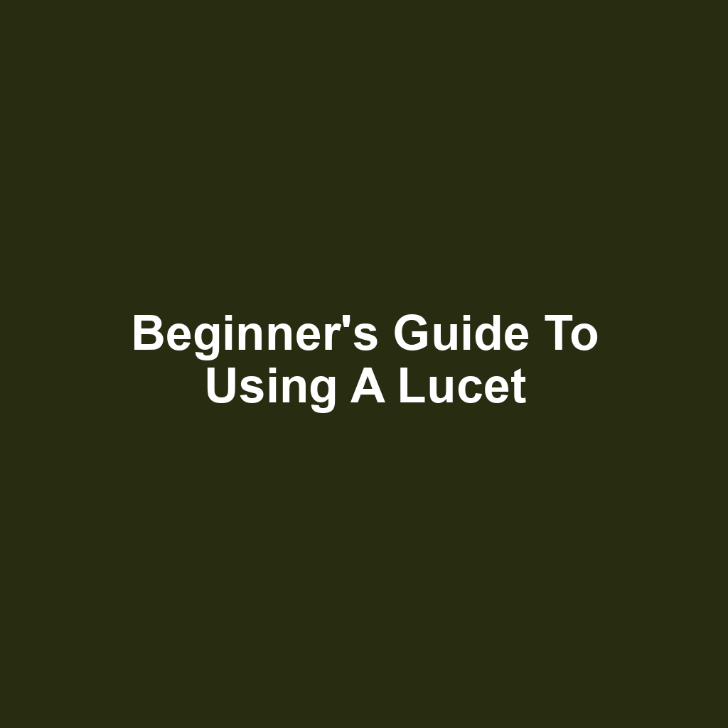 Beginner's Guide to Using a Lucet