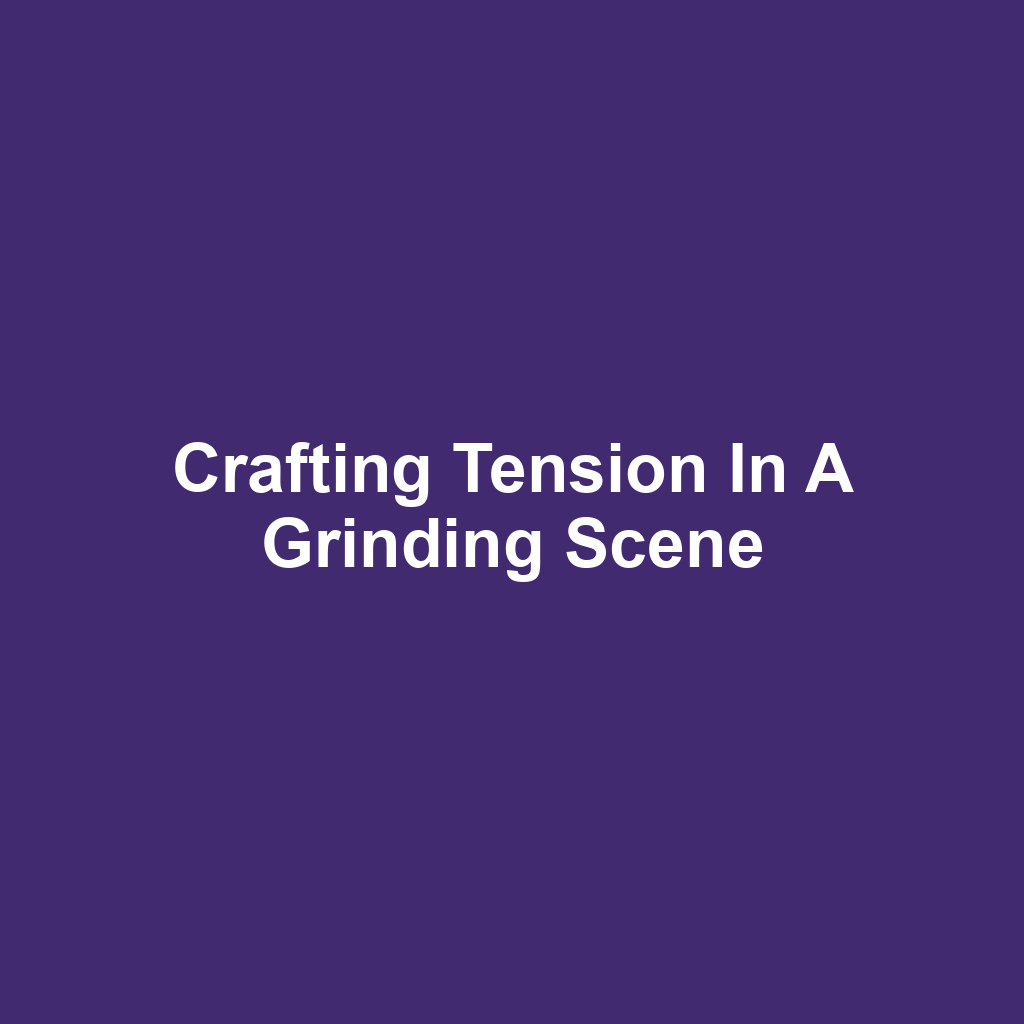Crafting Tension in a Grinding Scene