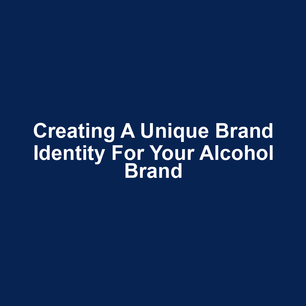 Creating a Unique Brand Identity for Your Alcohol Brand