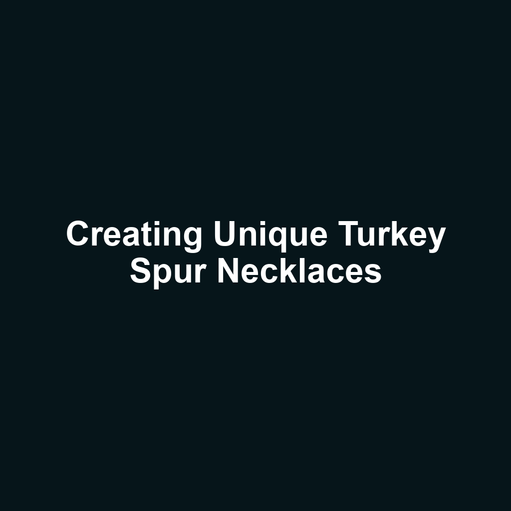 Creating Unique Turkey Spur Necklaces