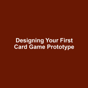 Designing Your First Card Game Prototype