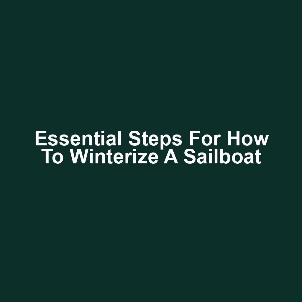 Essential Steps for How to Winterize a Sailboat