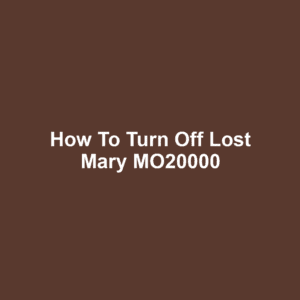 How to Turn Off Lost Mary MO20000