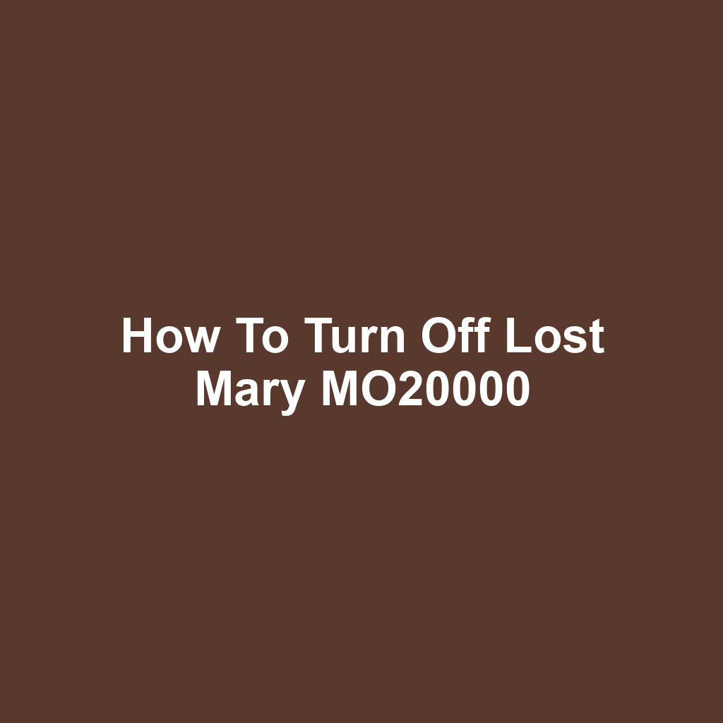 How to Turn Off Lost Mary MO20000