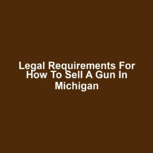 Legal Requirements for How to Sell a Gun in Michigan