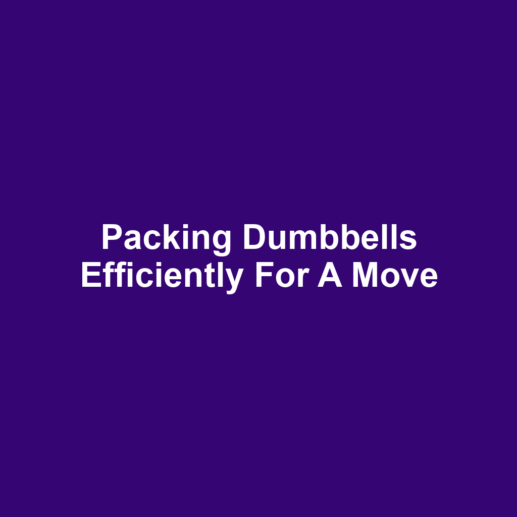 Packing Dumbbells Efficiently for a Move