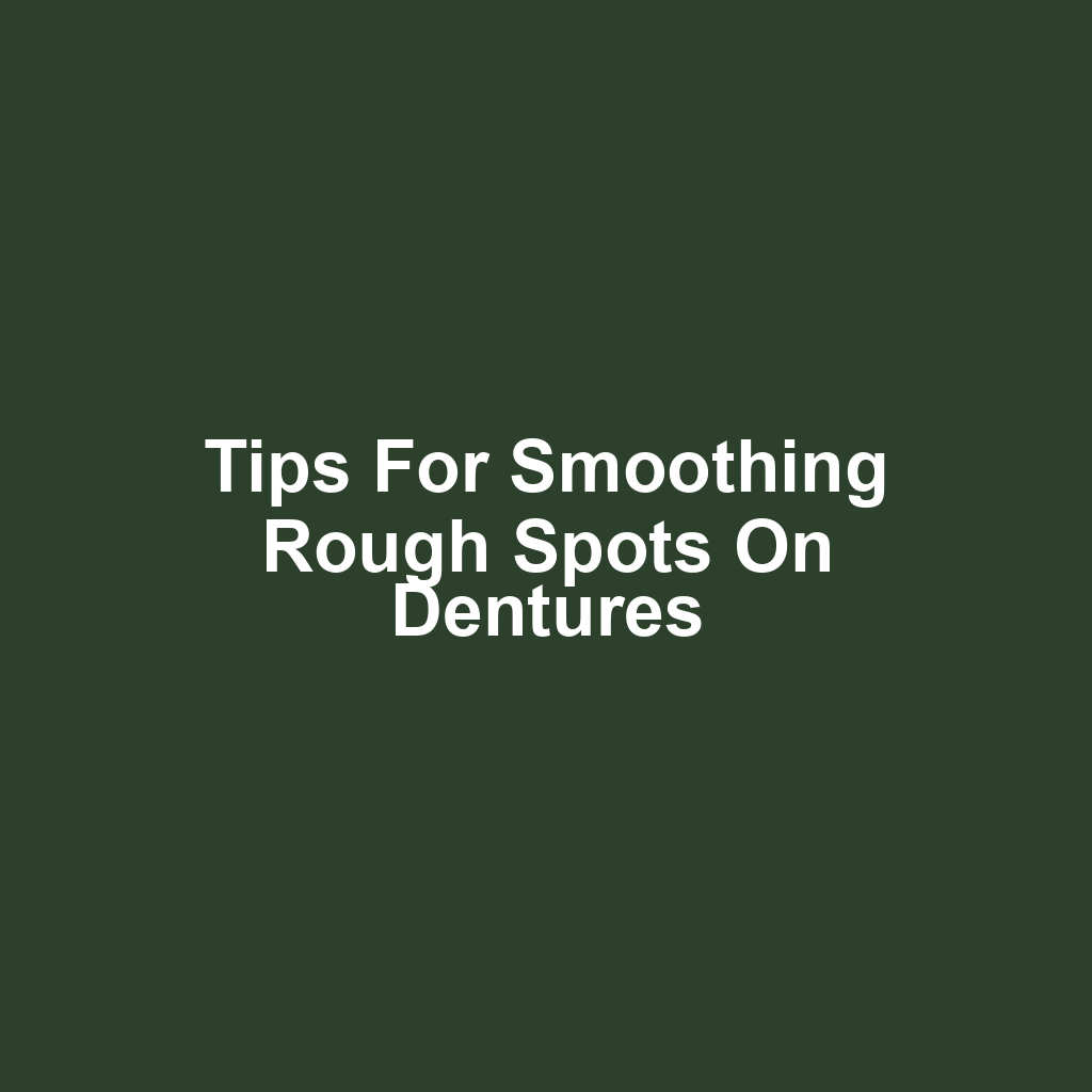 Tips for Smoothing Rough Spots on Dentures