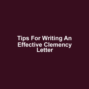 Tips for Writing an Effective Clemency Letter