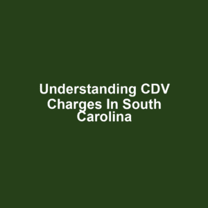 Understanding CDV Charges in South Carolina