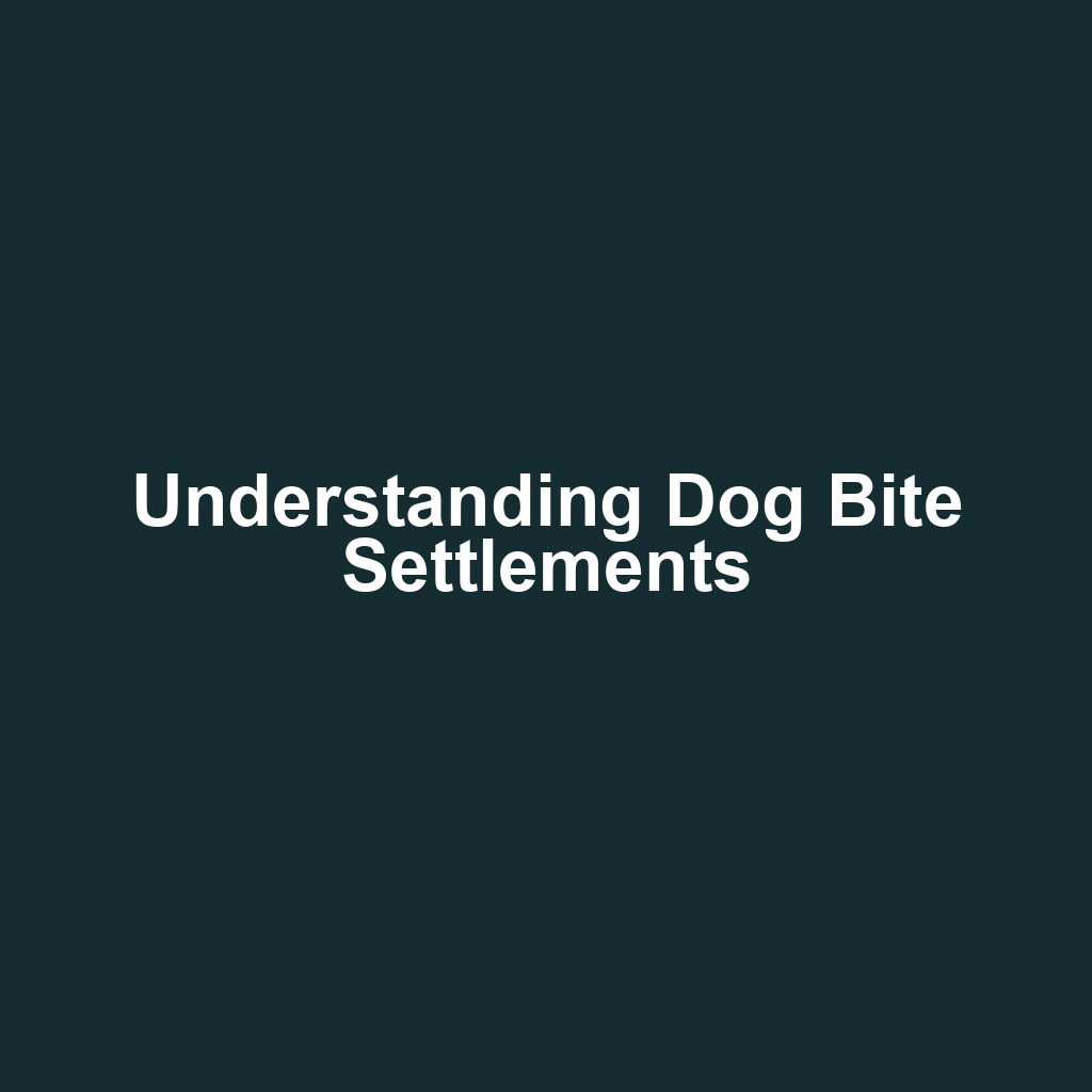 Understanding Dog Bite Settlements