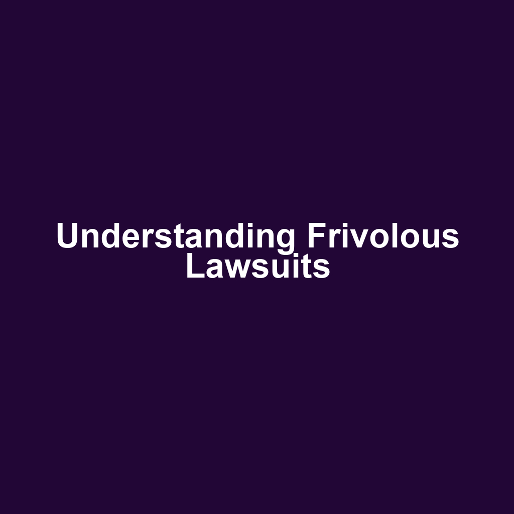 Understanding Frivolous Lawsuits