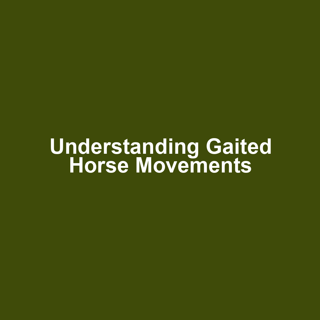 Understanding Gaited Horse Movements