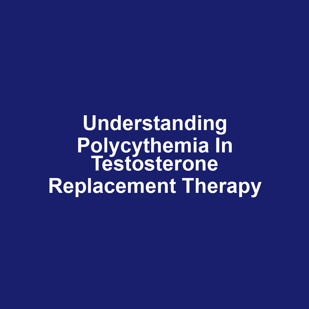 Understanding Polycythemia in Testosterone Replacement Therapy
