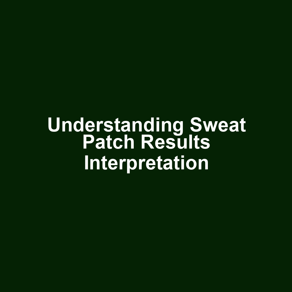 Understanding Sweat Patch Results Interpretation