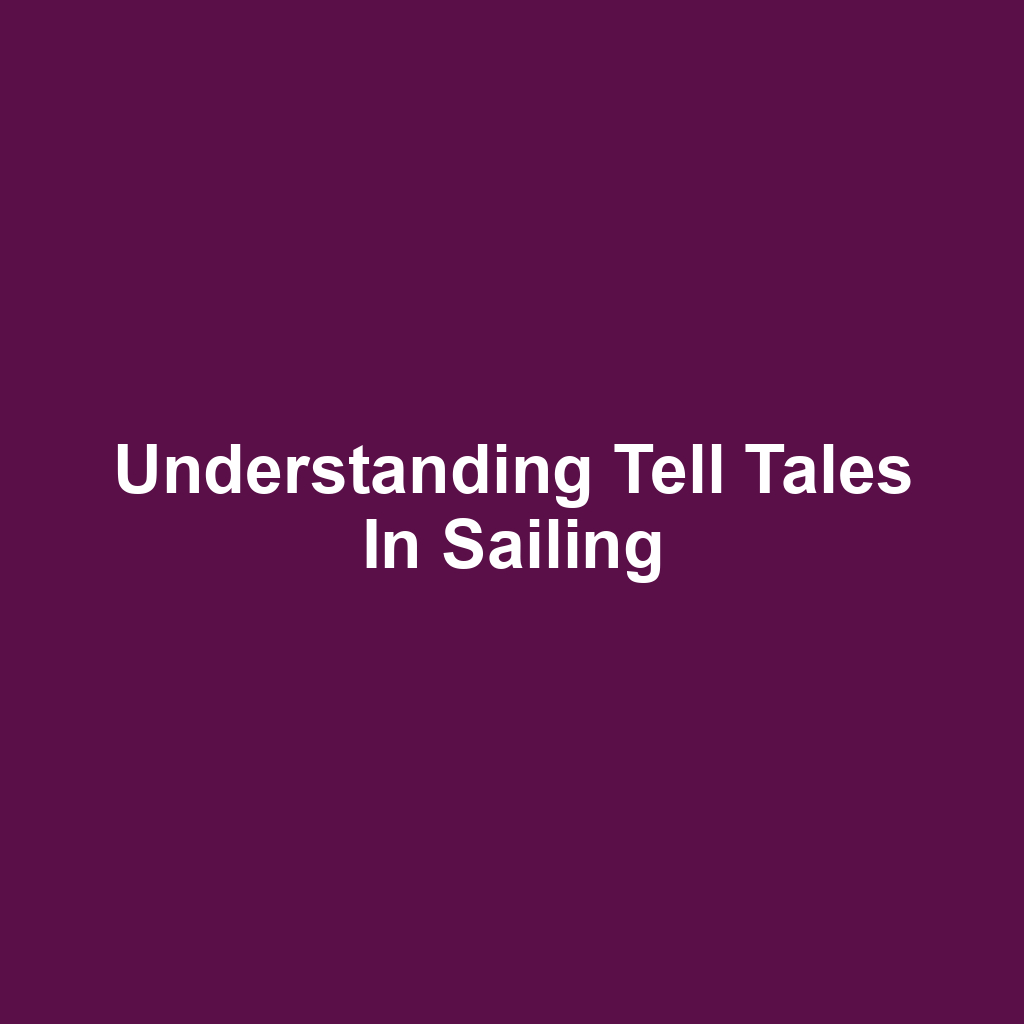 Understanding Tell Tales in Sailing
