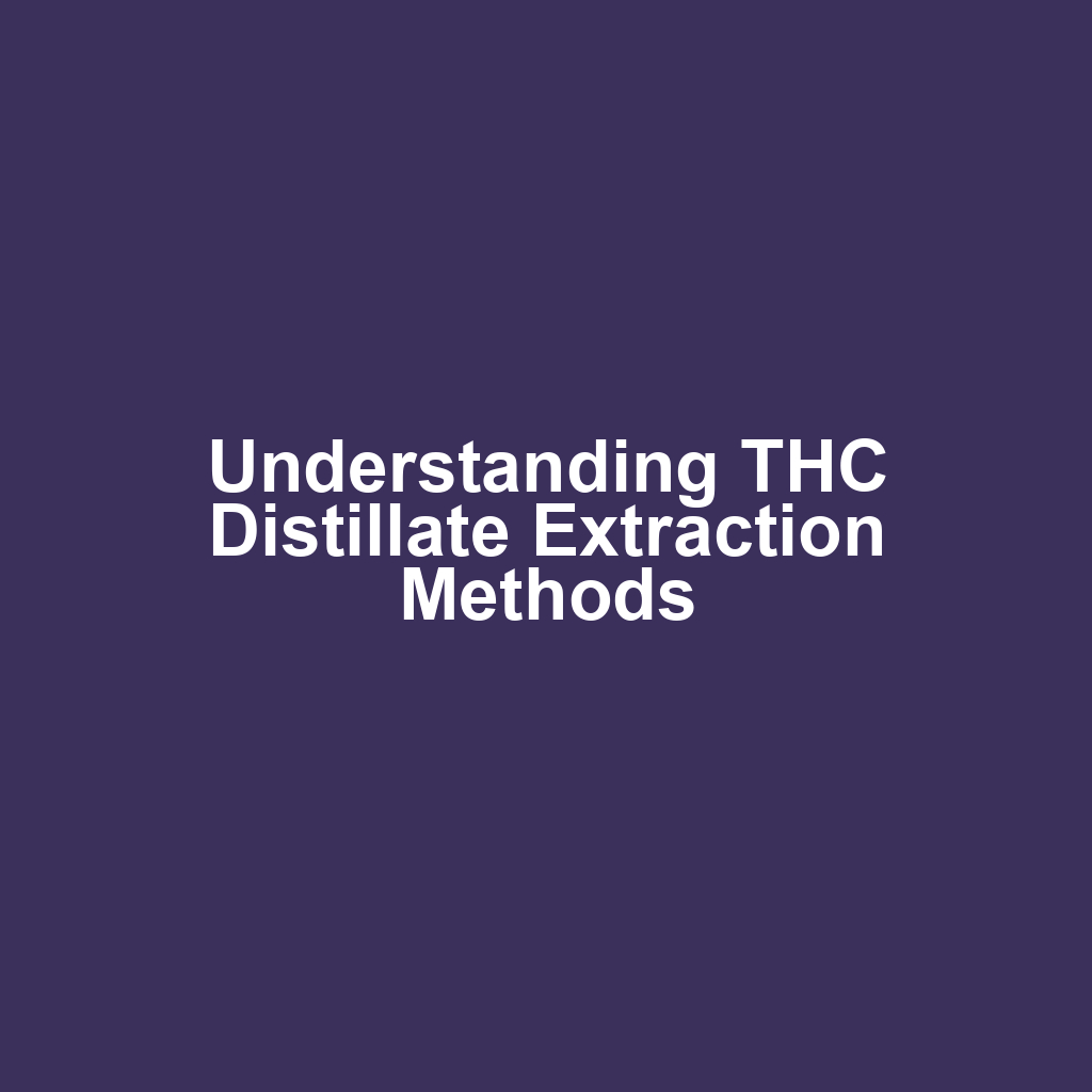 Understanding THC Distillate Extraction Methods