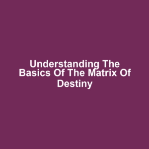 Understanding the Basics of the Matrix of Destiny