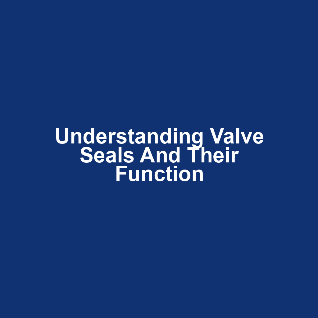Understanding Valve Seals and Their Function