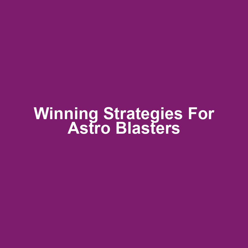 Winning Strategies for Astro Blasters