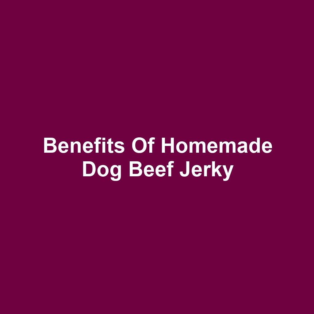 Benefits of Homemade Dog Beef Jerky