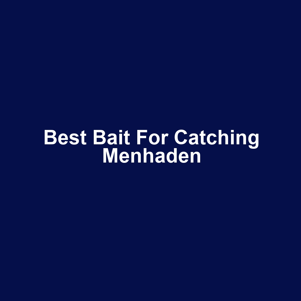 Best Bait for Catching Menhaden