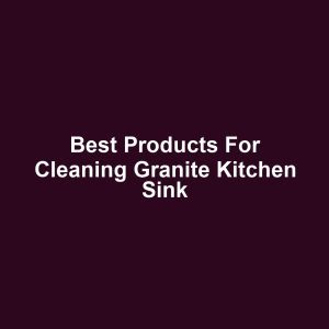 Best Products for Cleaning Granite Kitchen Sink