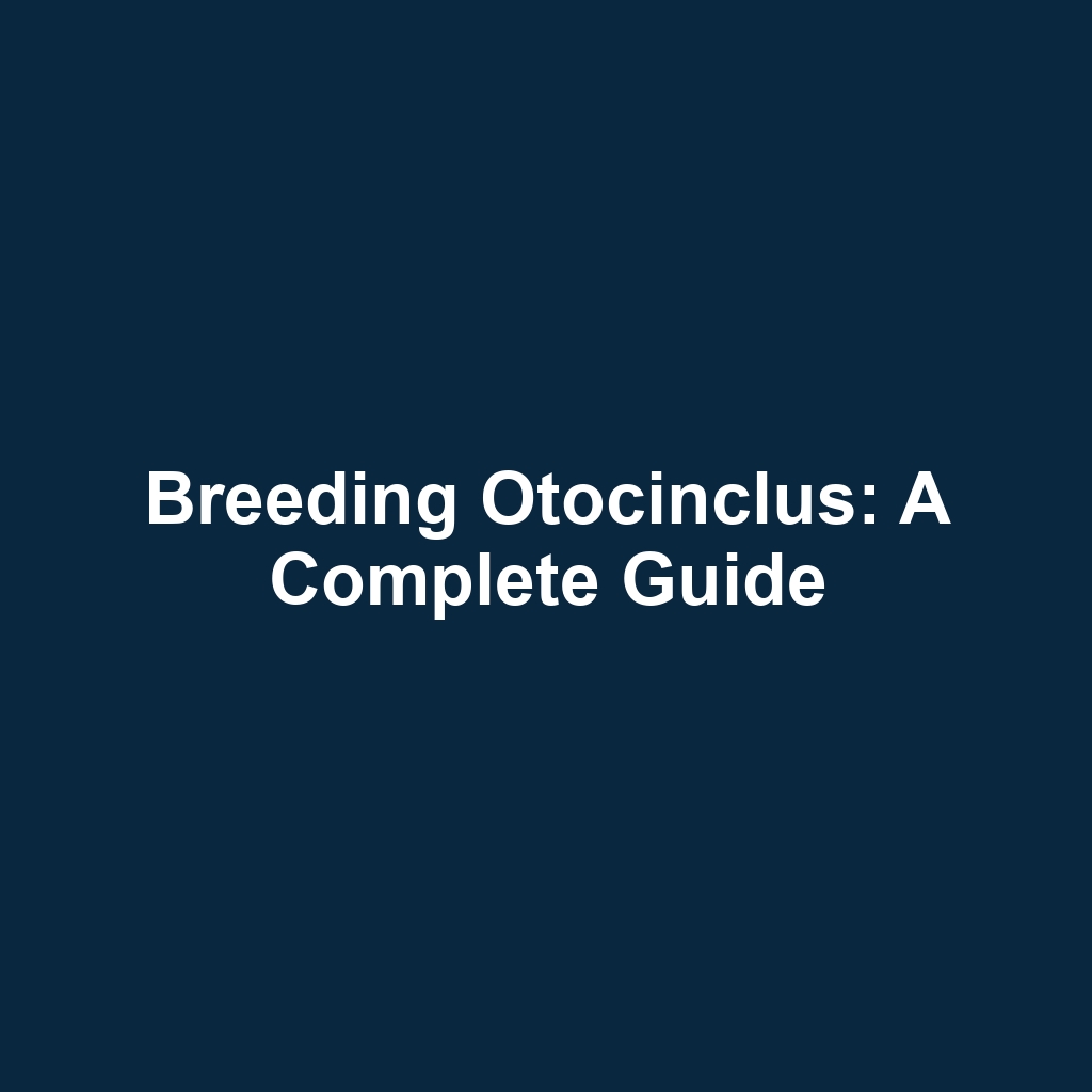 Breeding Otocinclus: A Complete Guide