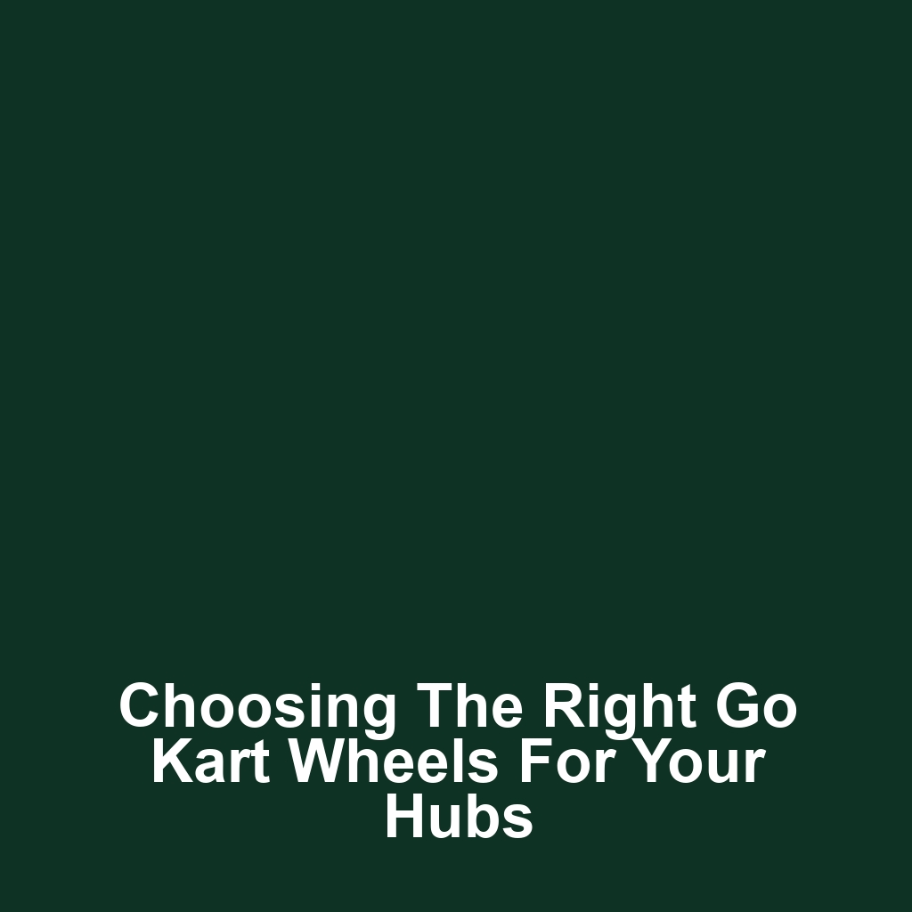 Choosing the Right Go Kart Wheels for Your Hubs