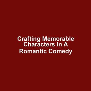 Crafting Memorable Characters in a Romantic Comedy