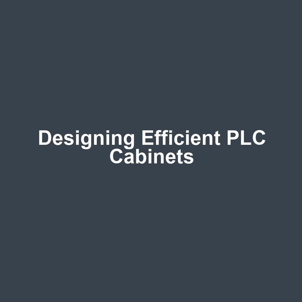 Designing Efficient PLC Cabinets