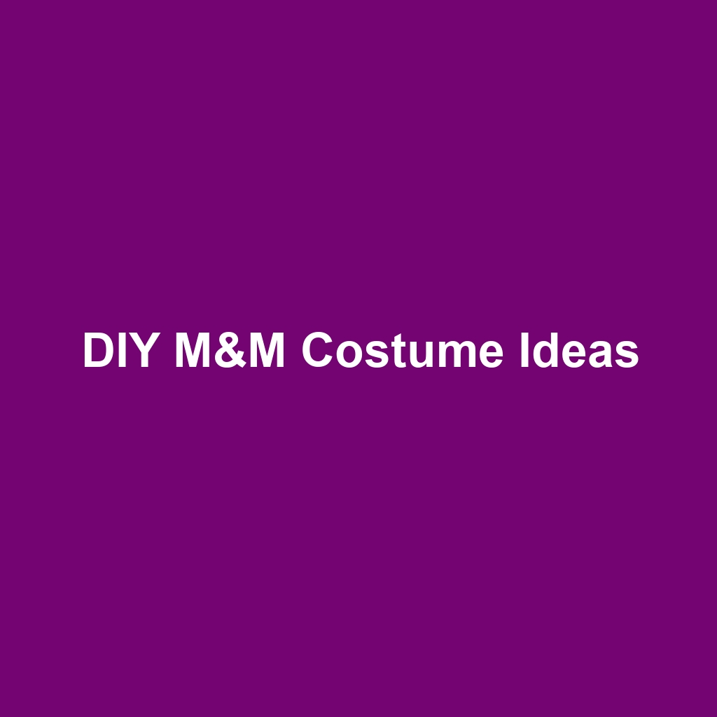 DIY M&M Costume Ideas