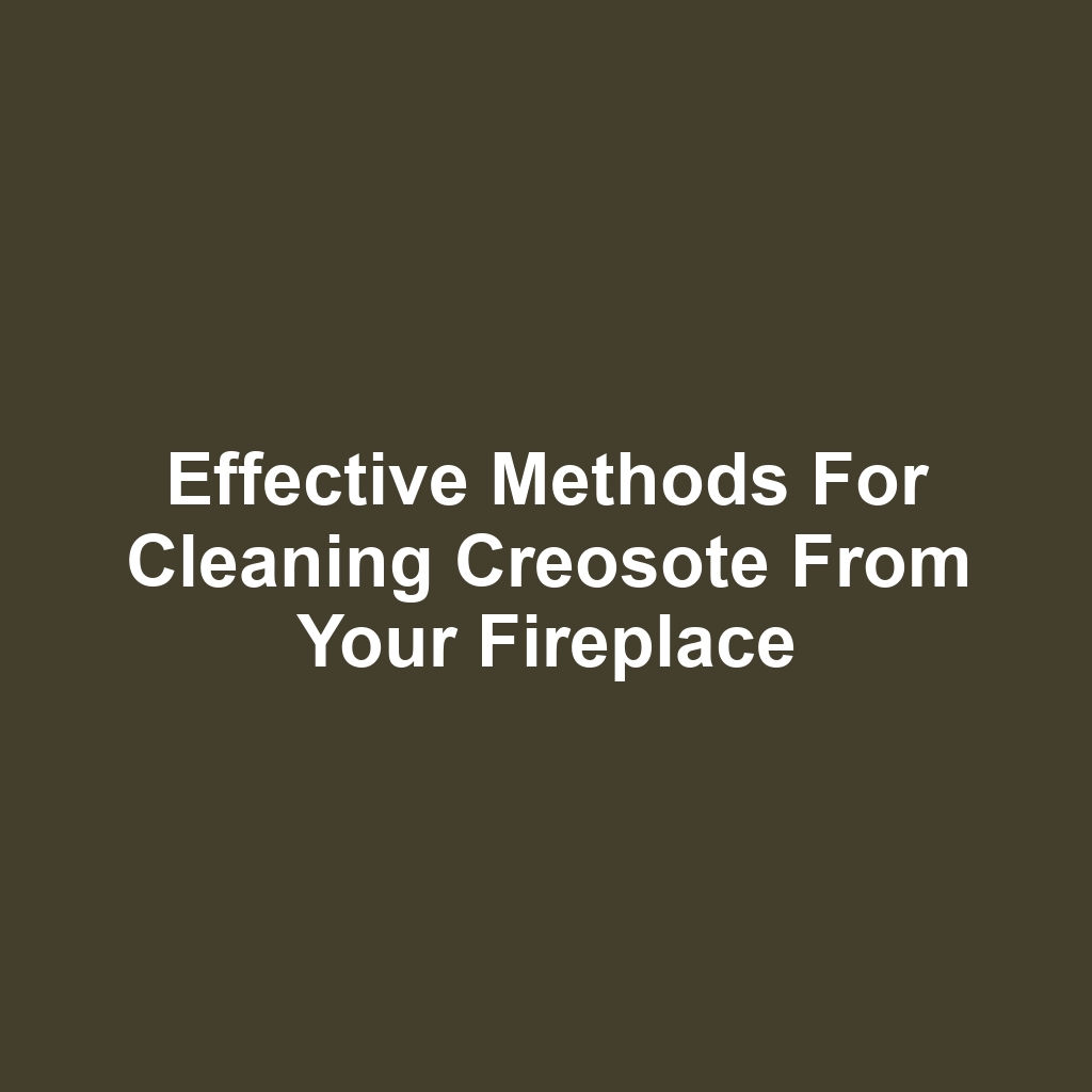 Effective methods for cleaning creosote from your fireplace