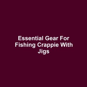 Essential gear for fishing crappie with jigs