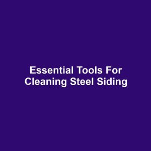 Essential Tools for Cleaning Steel Siding