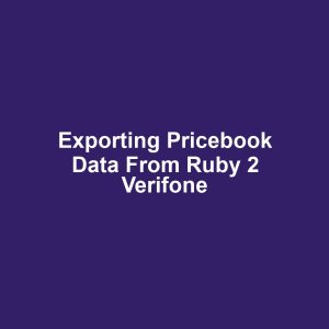 Exporting pricebook data from ruby 2 verifone