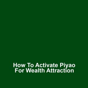 How to Activate Piyao for Wealth Attraction