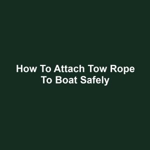 How to Attach Tow Rope to Boat Safely