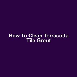 How to Clean Terracotta Tile Grout