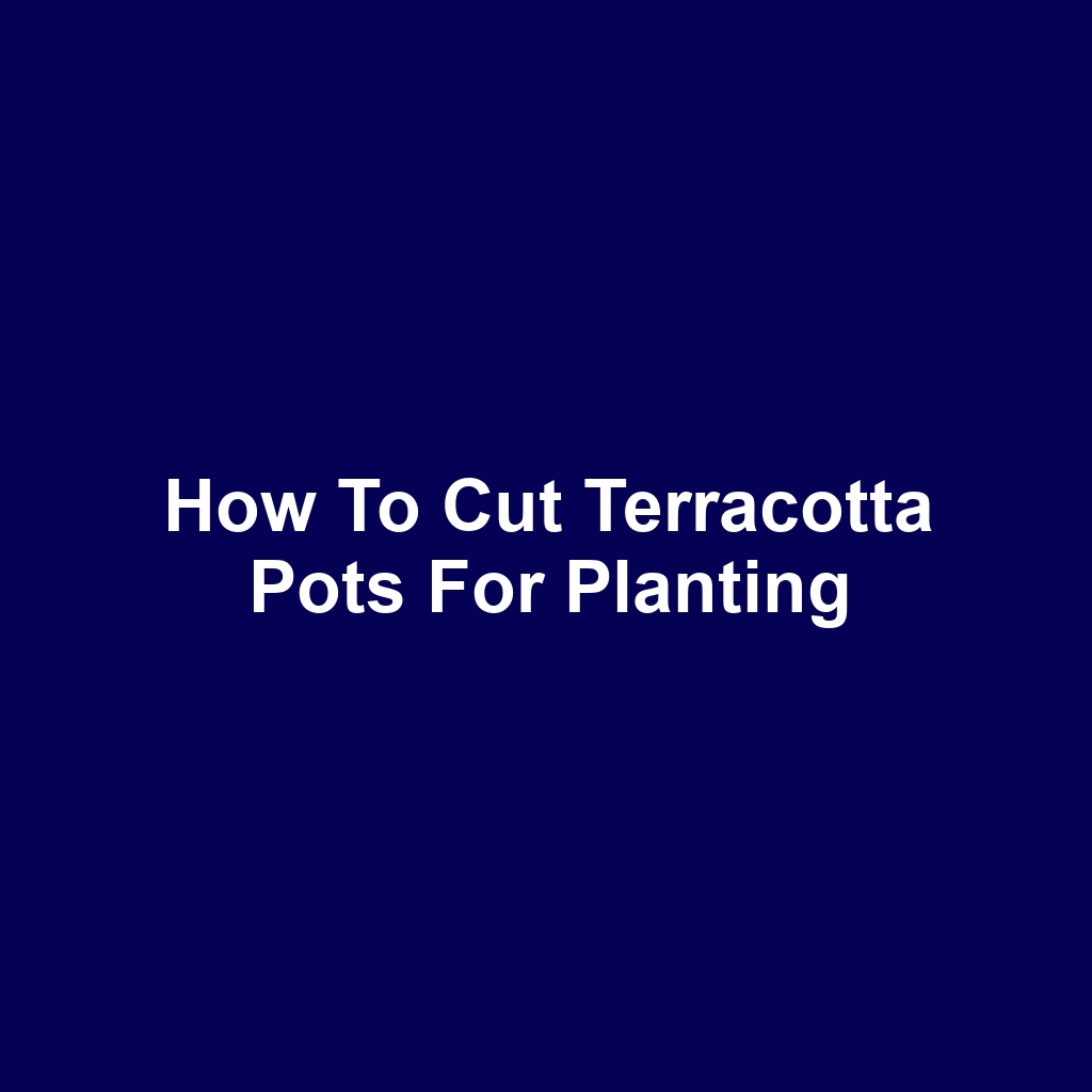 How to Cut Terracotta Pots for Planting