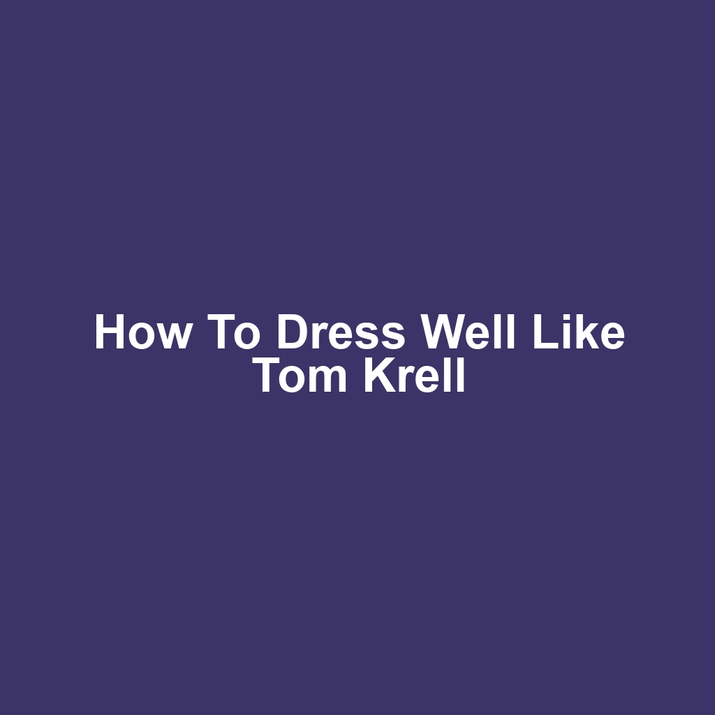 How to Dress Well Like Tom Krell