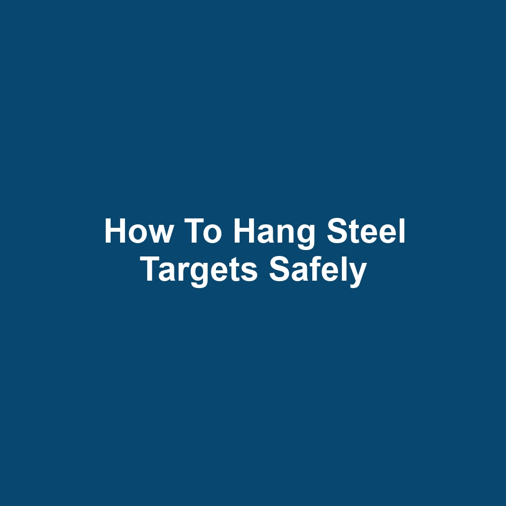 How to Hang Steel Targets Safely