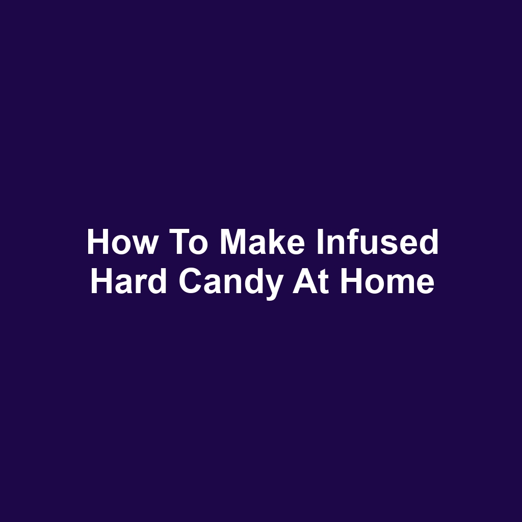 How to Make Infused Hard Candy at Home
