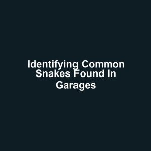 Identifying Common Snakes Found in Garages