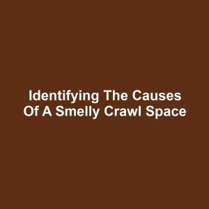 Identifying the Causes of a Smelly Crawl Space