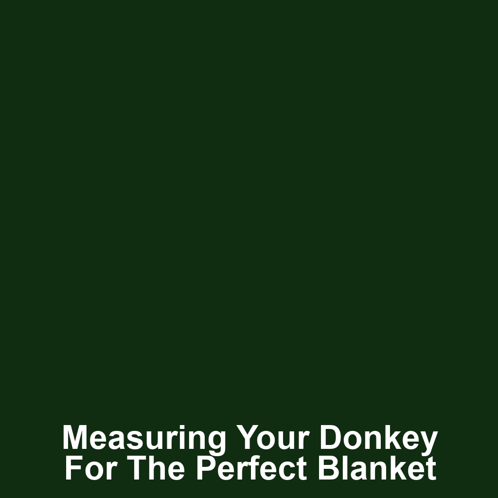 Measuring Your Donkey for the Perfect Blanket