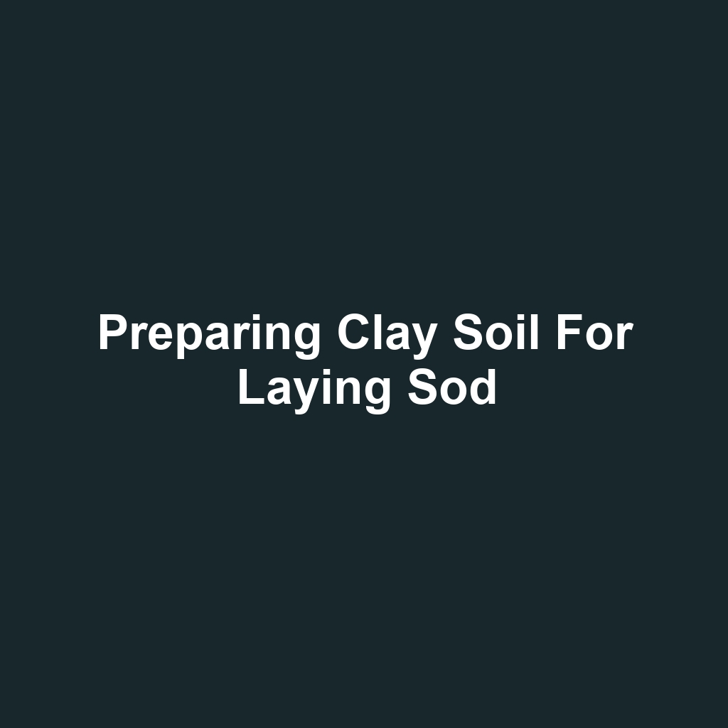 Preparing Clay Soil for Laying Sod