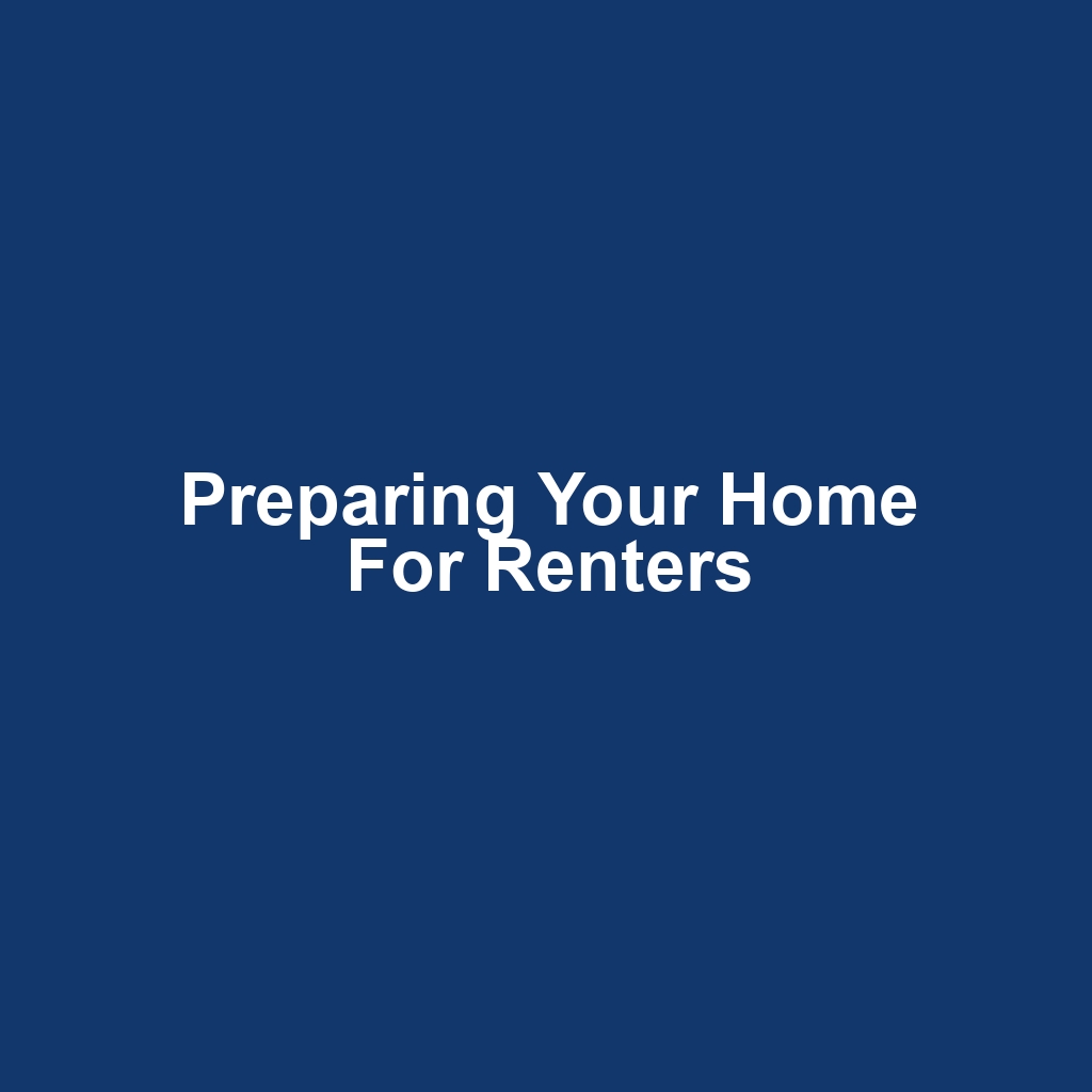 Preparing Your Home for Renters