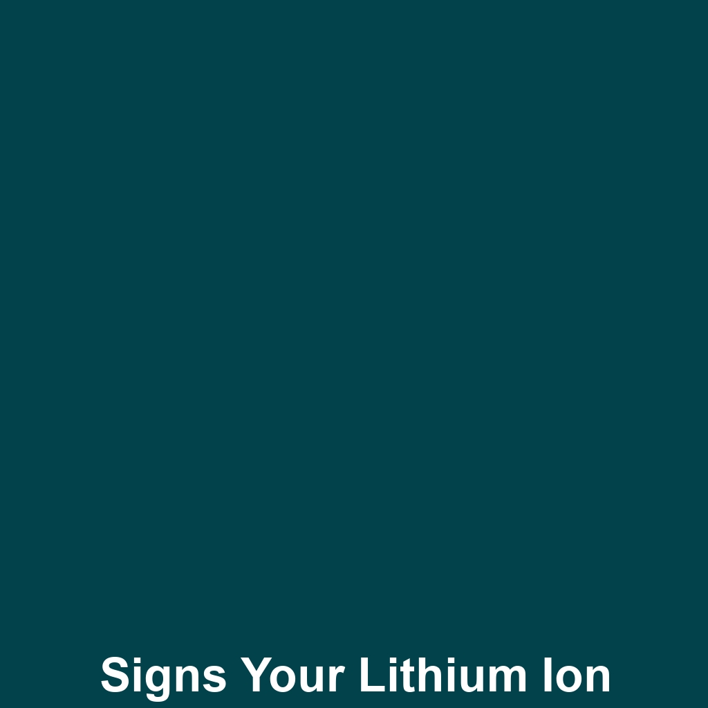 Signs your lithium ion battery is failing