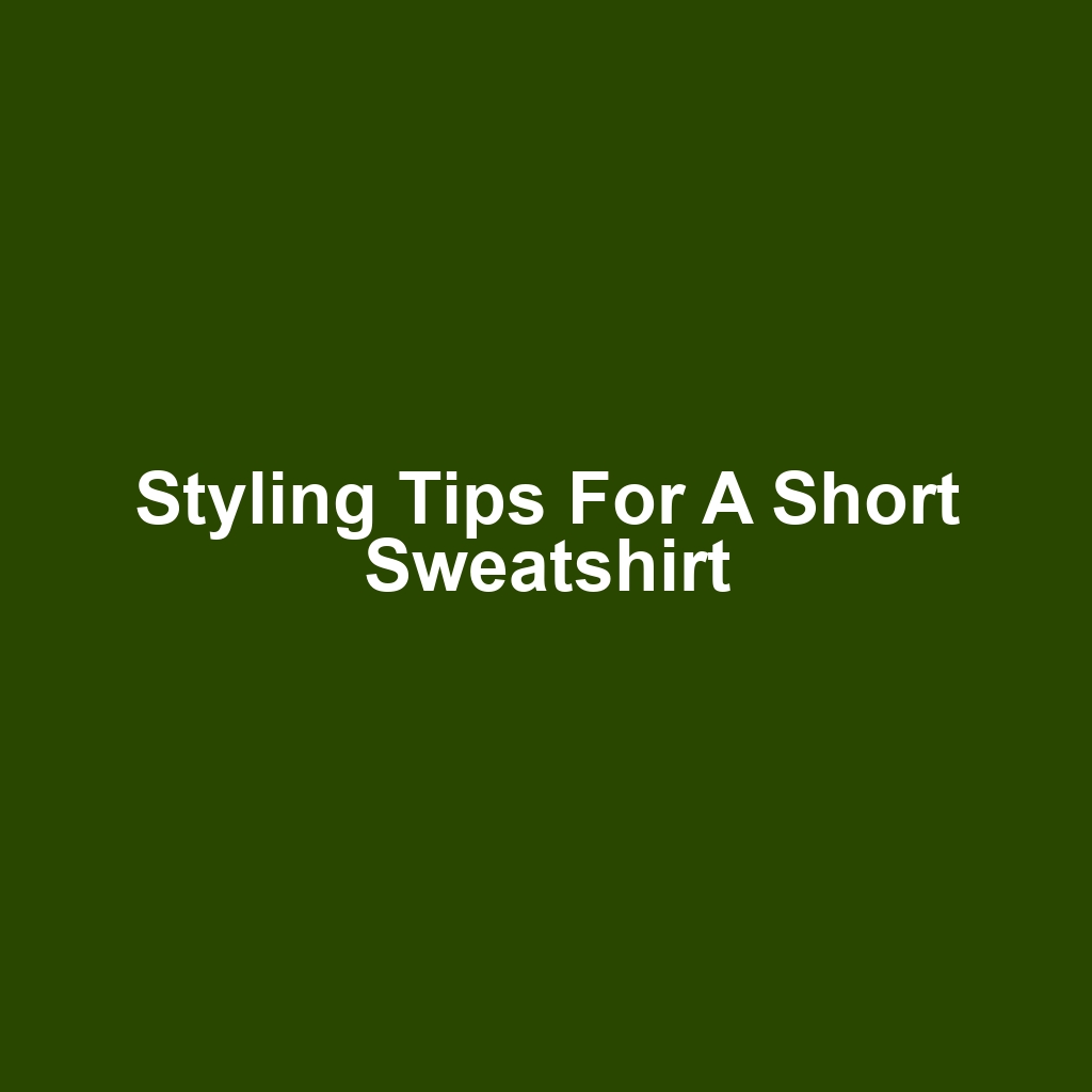 Styling Tips for a Short Sweatshirt